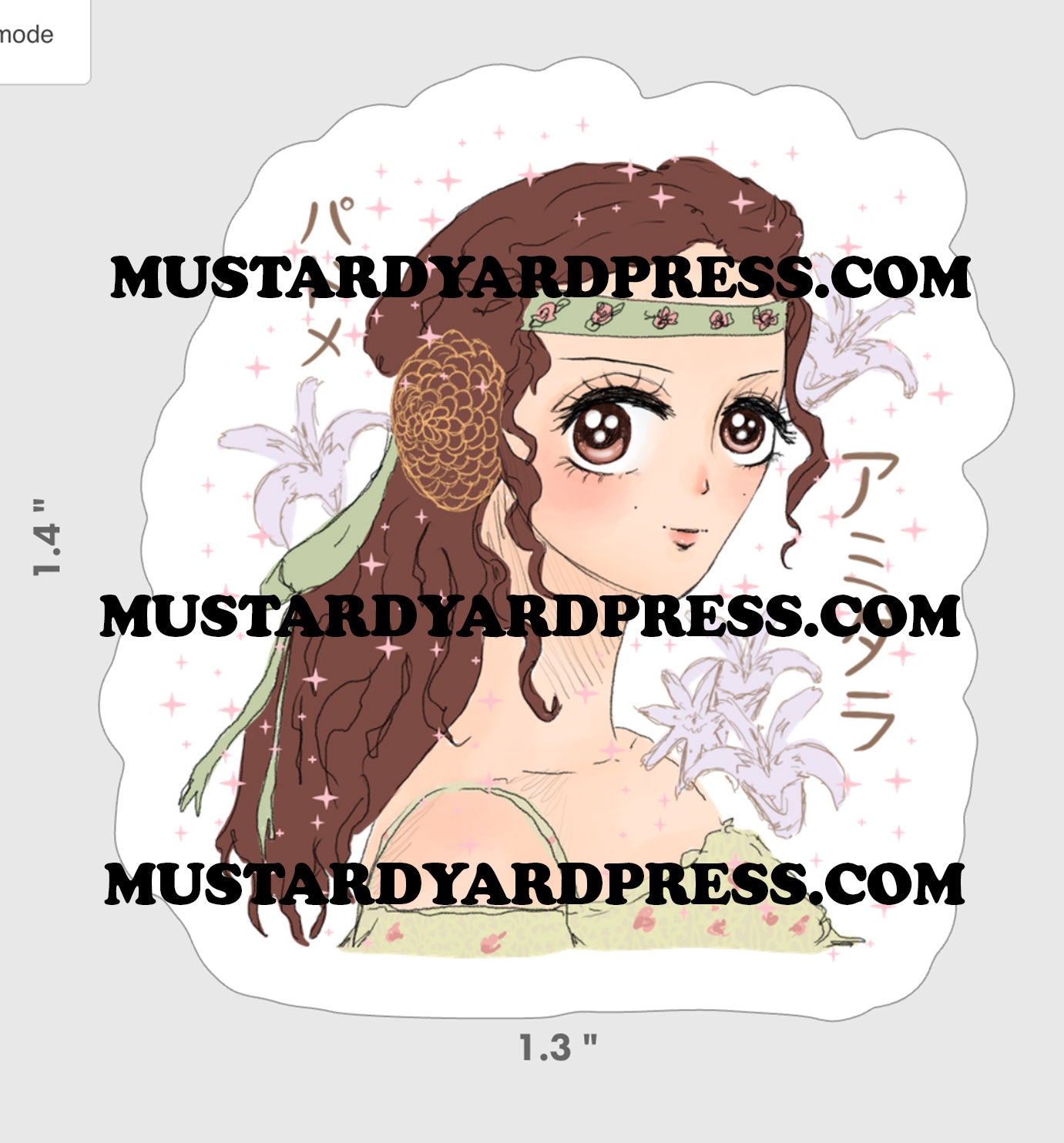 anime style queen mini sticker