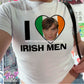 i love irish men baby tee