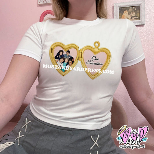 1d locket baby tee