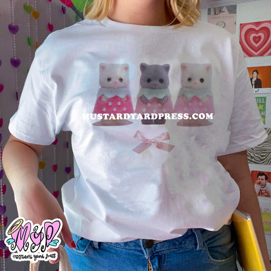 calico bow t-shirt