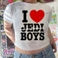 i love boys baby tee