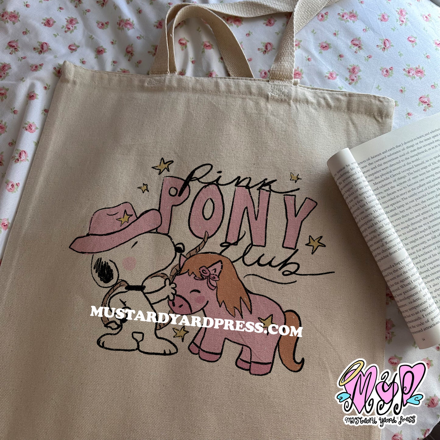 pony dog tote bag