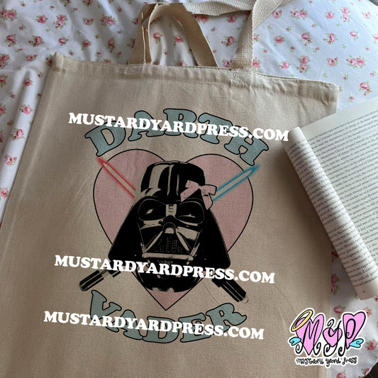 dark ani heart logo tote bag