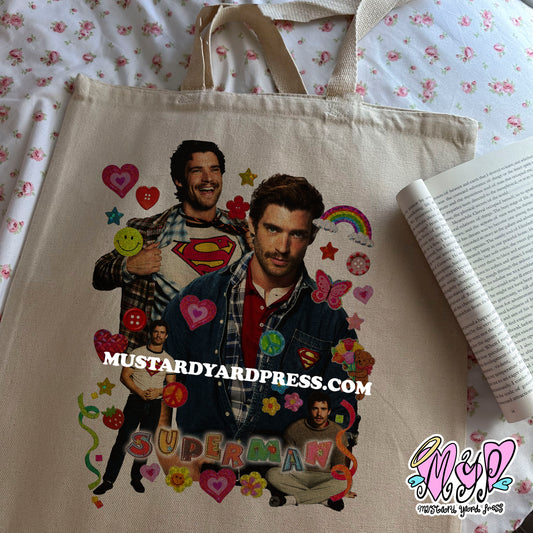 super collage tote bag