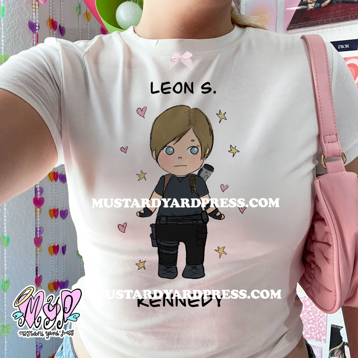 leon angel baby tee