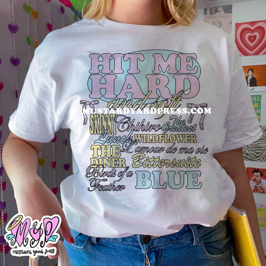 hit me tracklist t-shirt