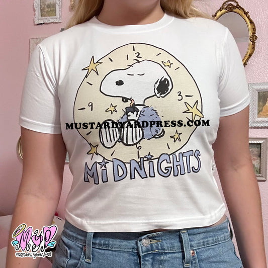 midnight dog baby tee