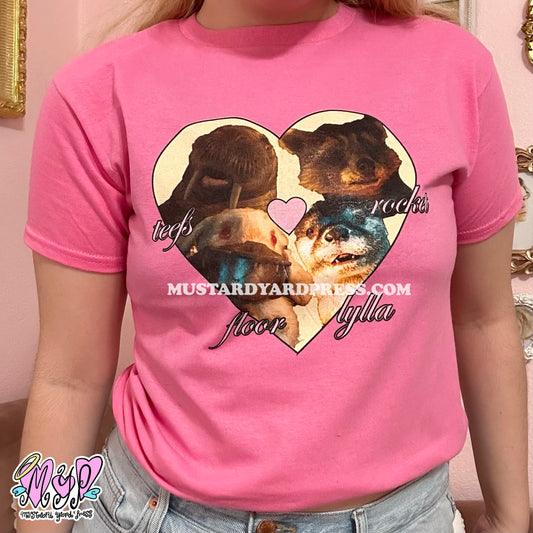 besties sky pink baby tee