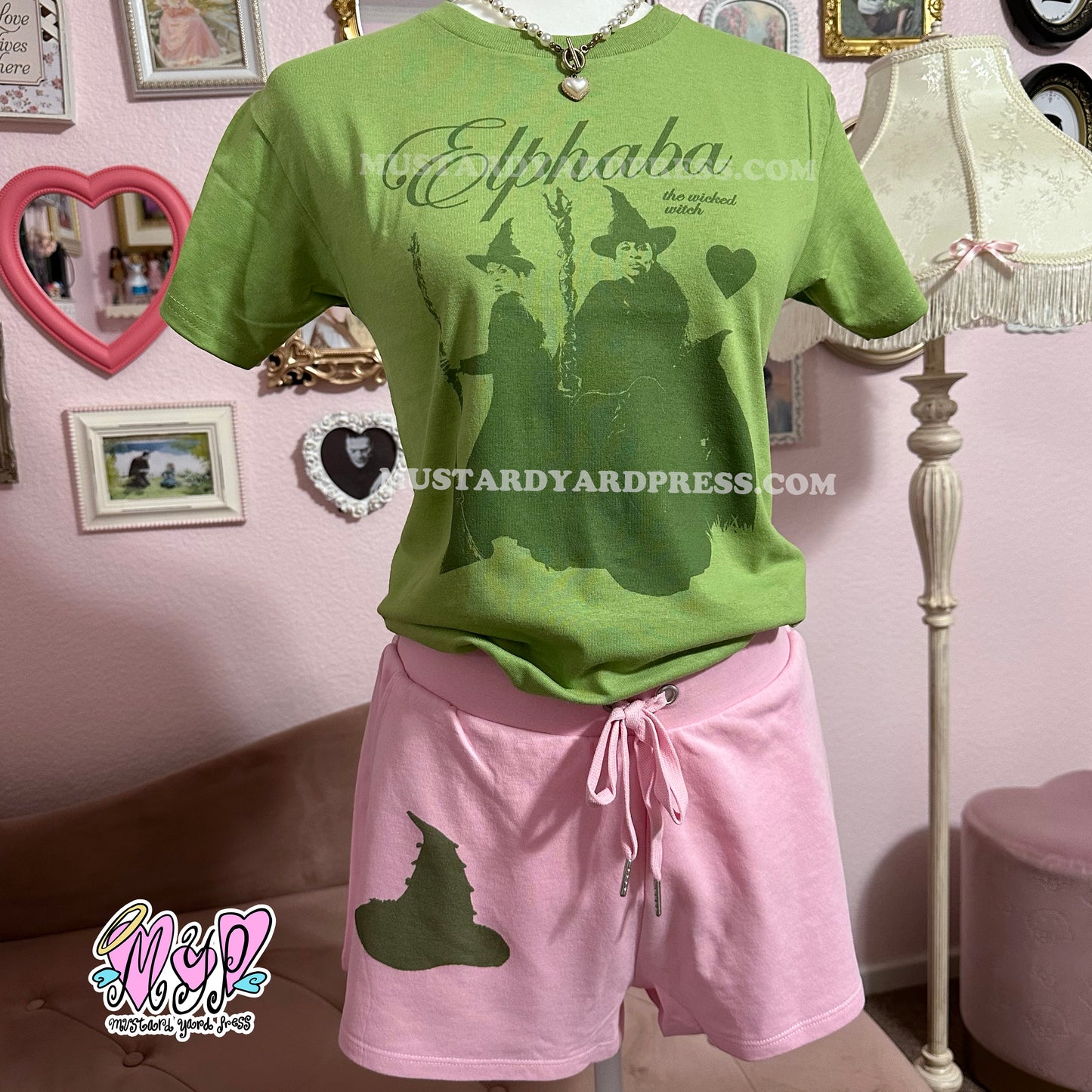 green witch baby tee