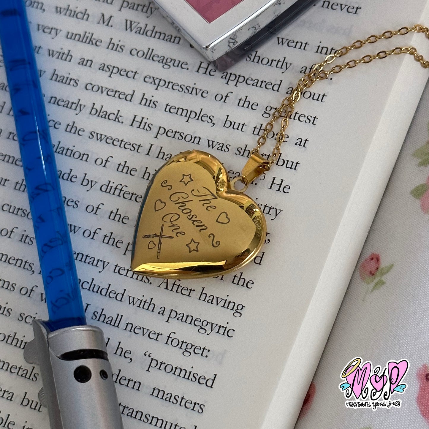 chosen heart locket necklace