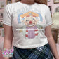 clown sketch baby tee