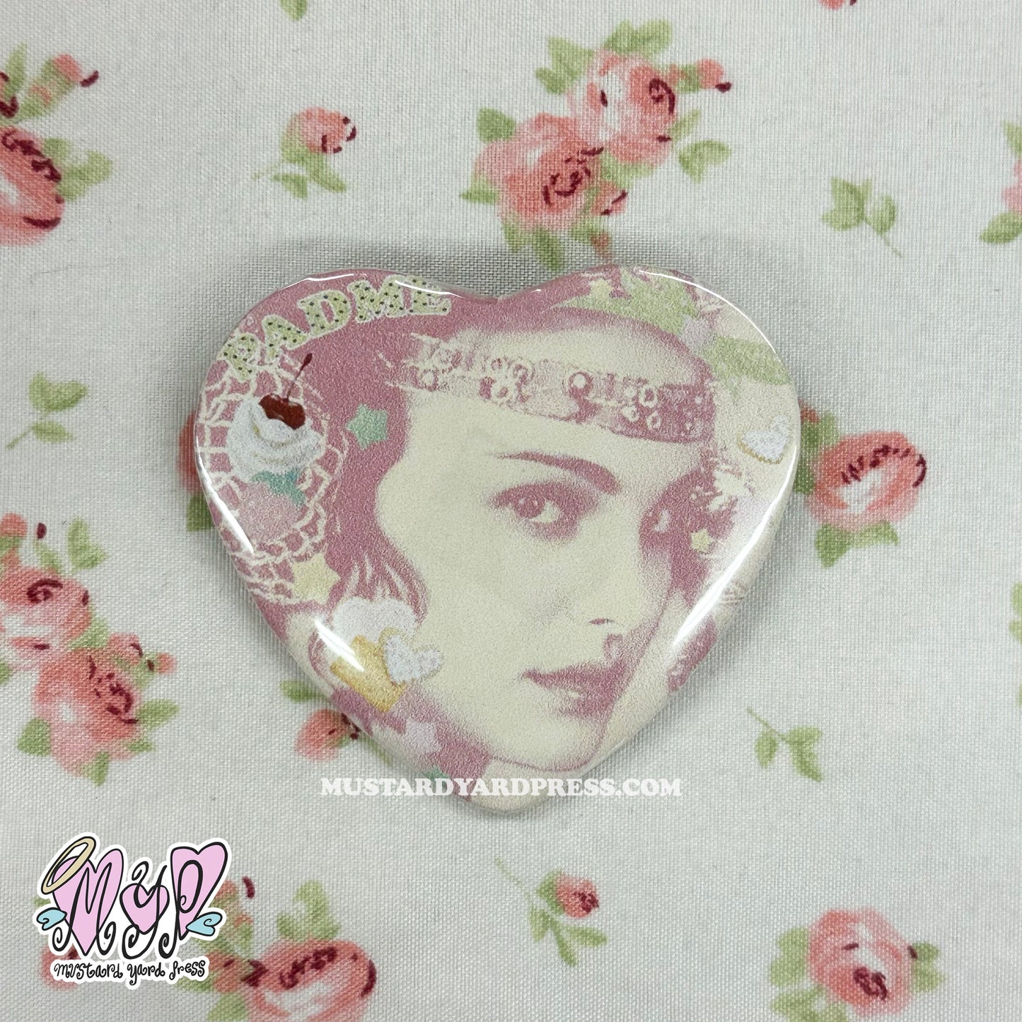 queen heart shaped pin