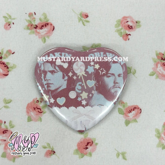 bffs heart shaped pin