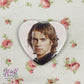 pink ani heart shaped button pin
