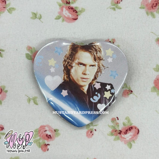 ani stickers heart shaped pin