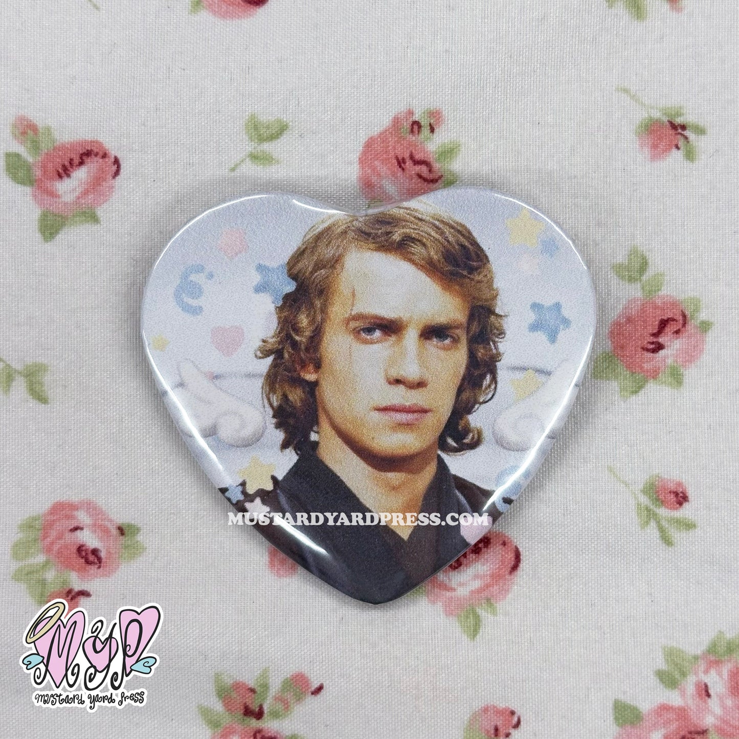 angel ani heart shaped pin