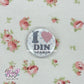 i love d button pin