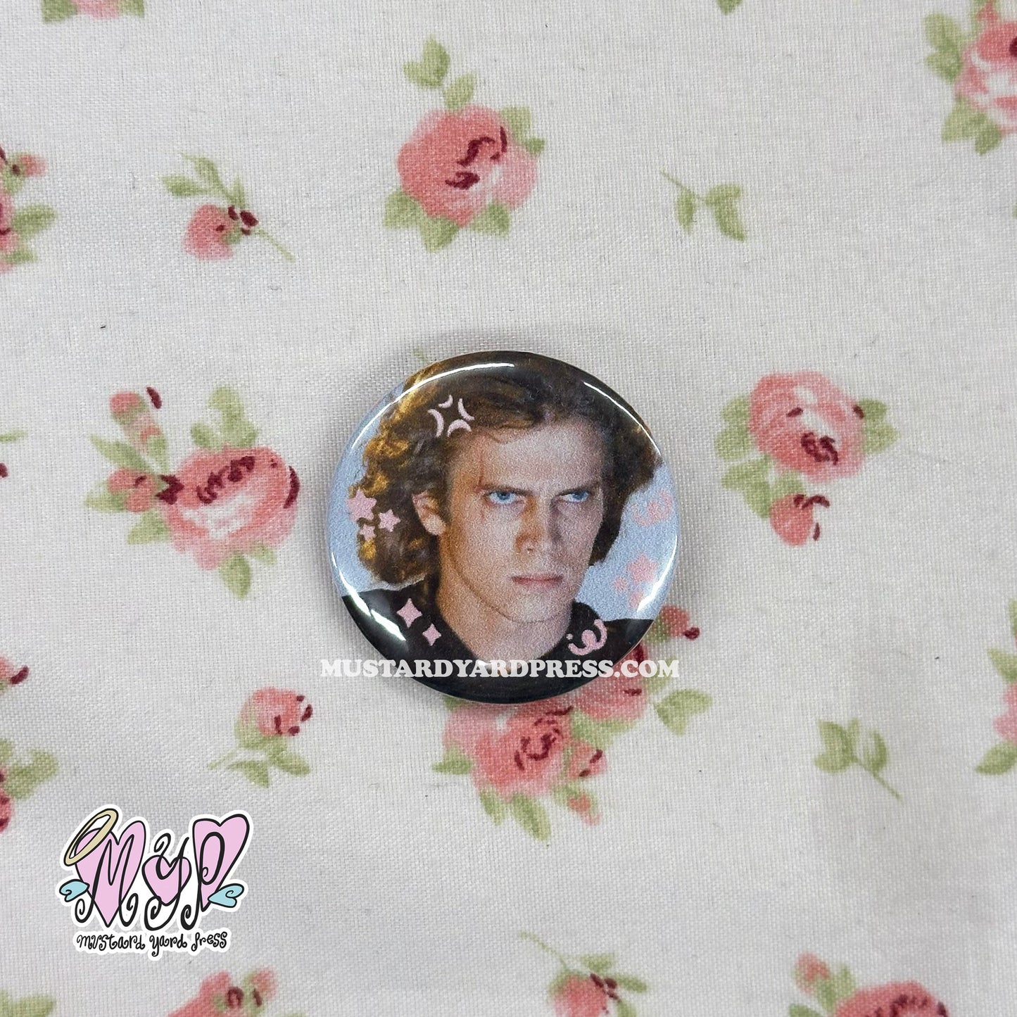 angry ani button pin