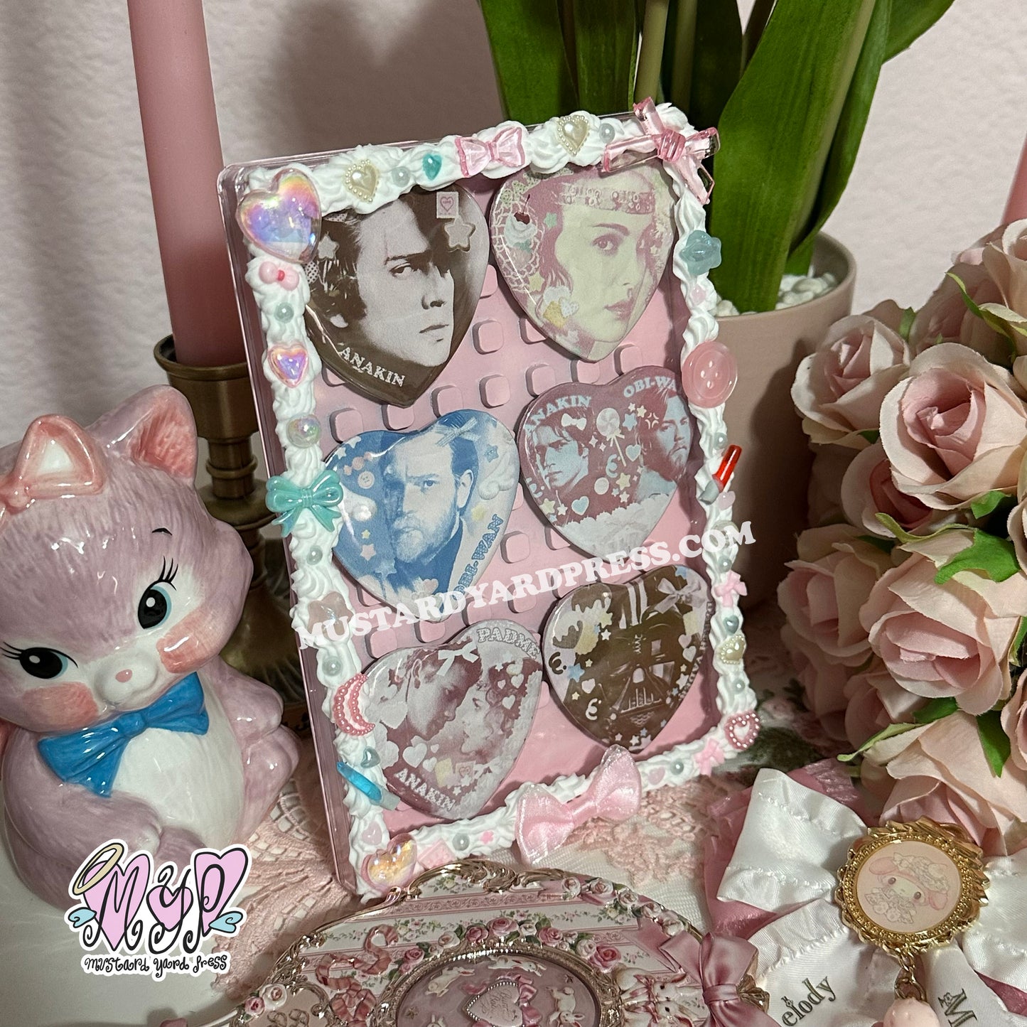 sweet deco pink pin display case
