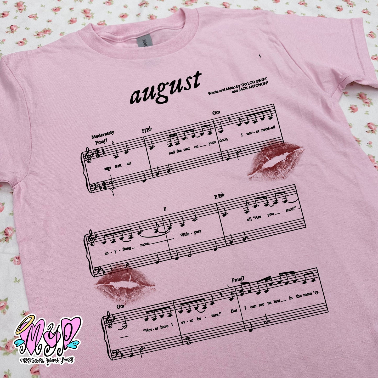 august notes baby tee