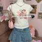 bear kisses ribbed lace baby tee