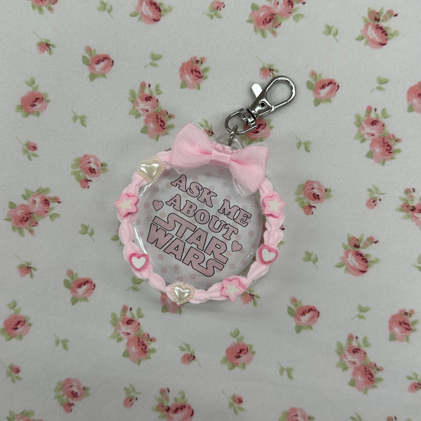 talk to me button keychain