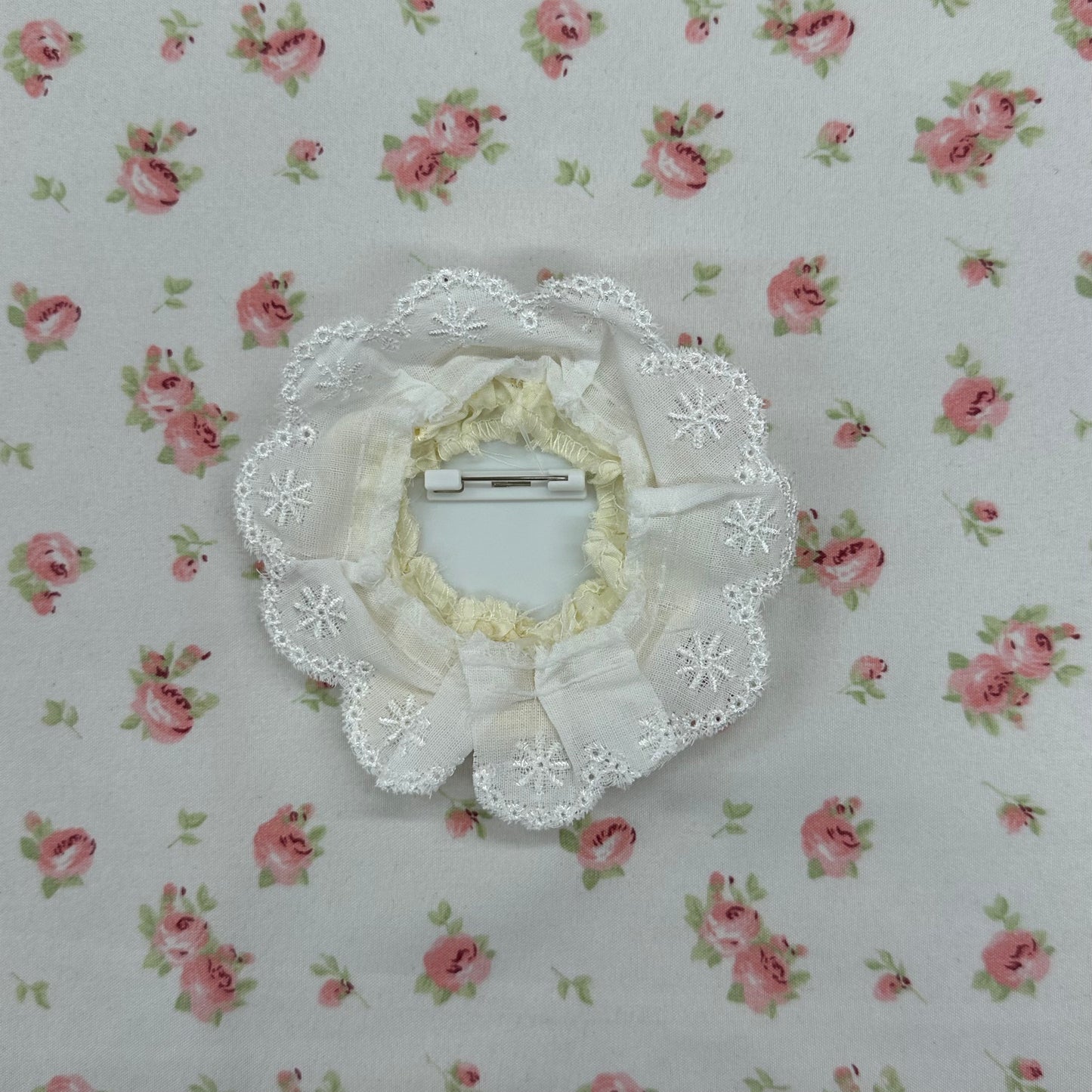 tay sweet deco lace button pin