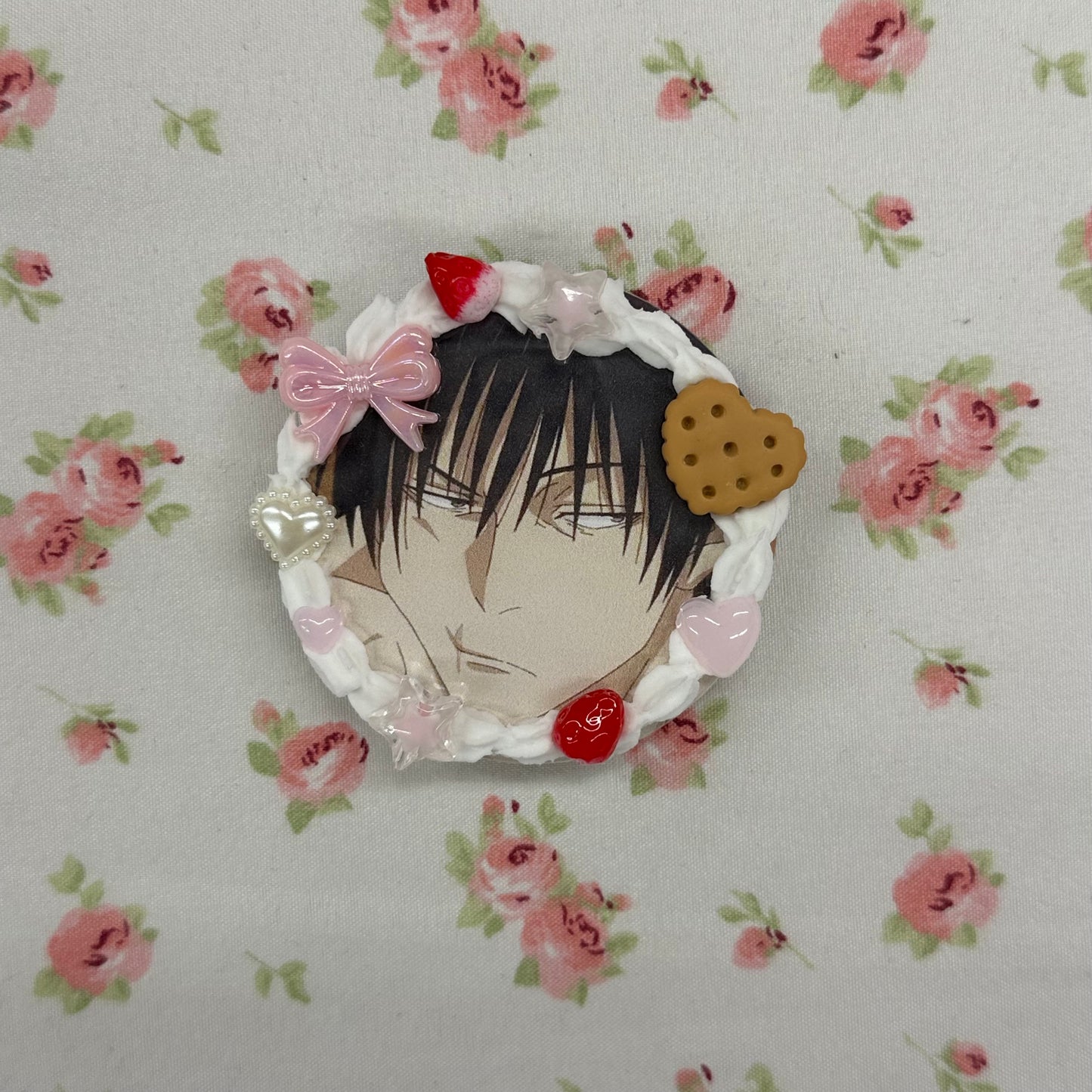 sorc. killer sweet deco button pin