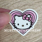 kitty heart mini sticker
