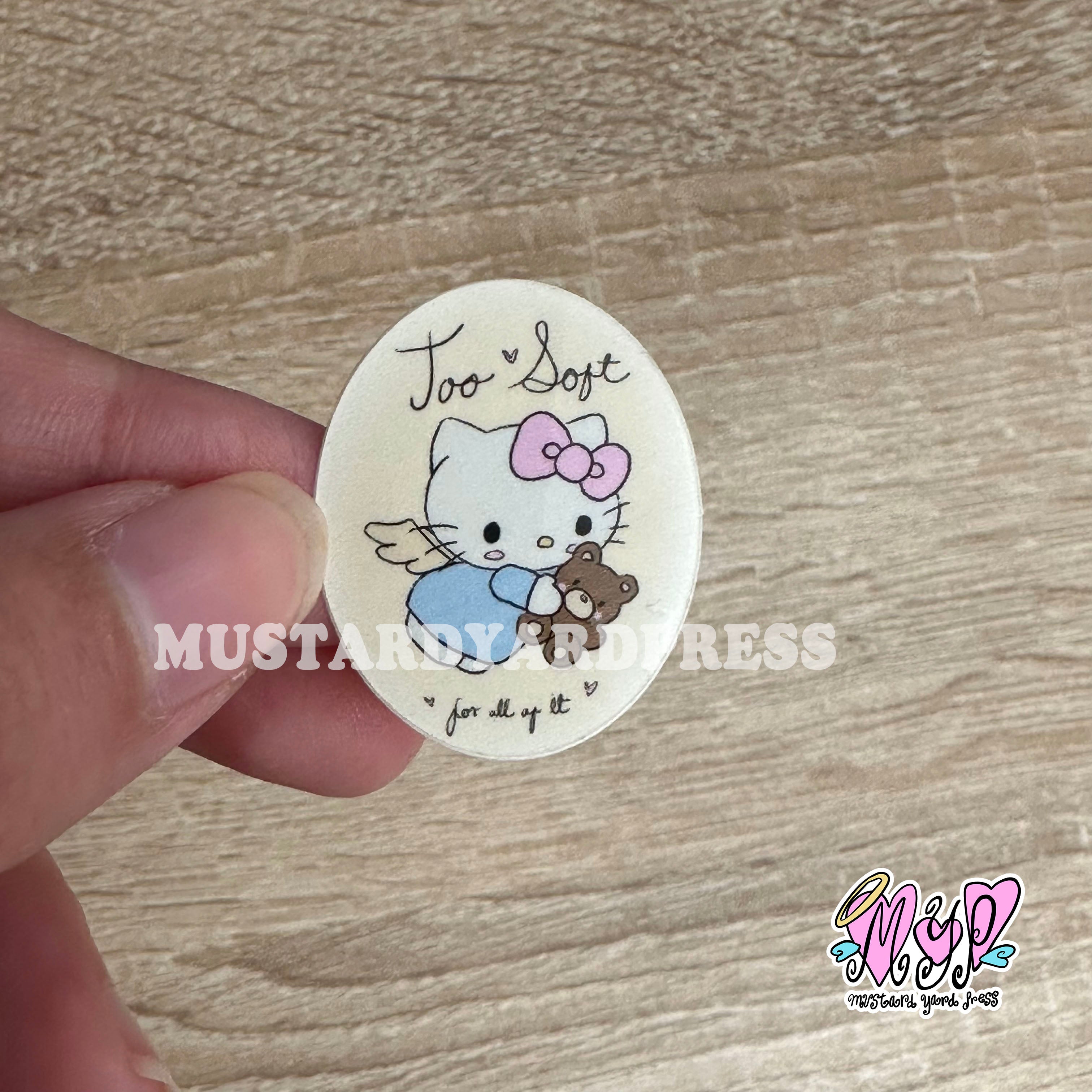 soft kitty mini sticker – mustardyardpress