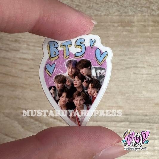boys heart mini sticker