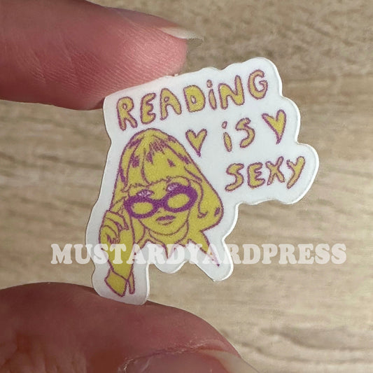 reading is sexy mini sticker