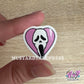scream heart mini sticker