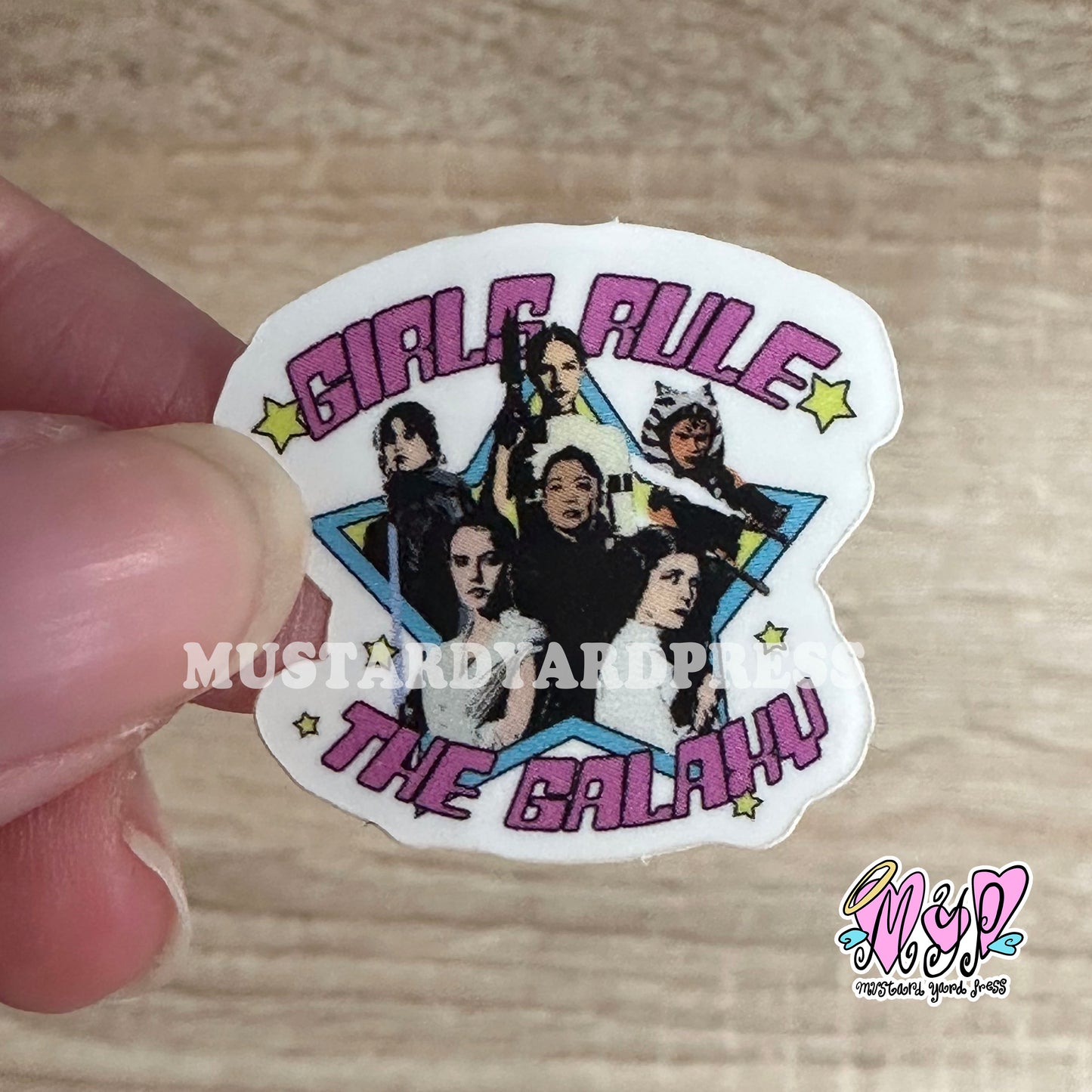 girls rule mini sticker