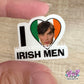 i love irish men mini sticker