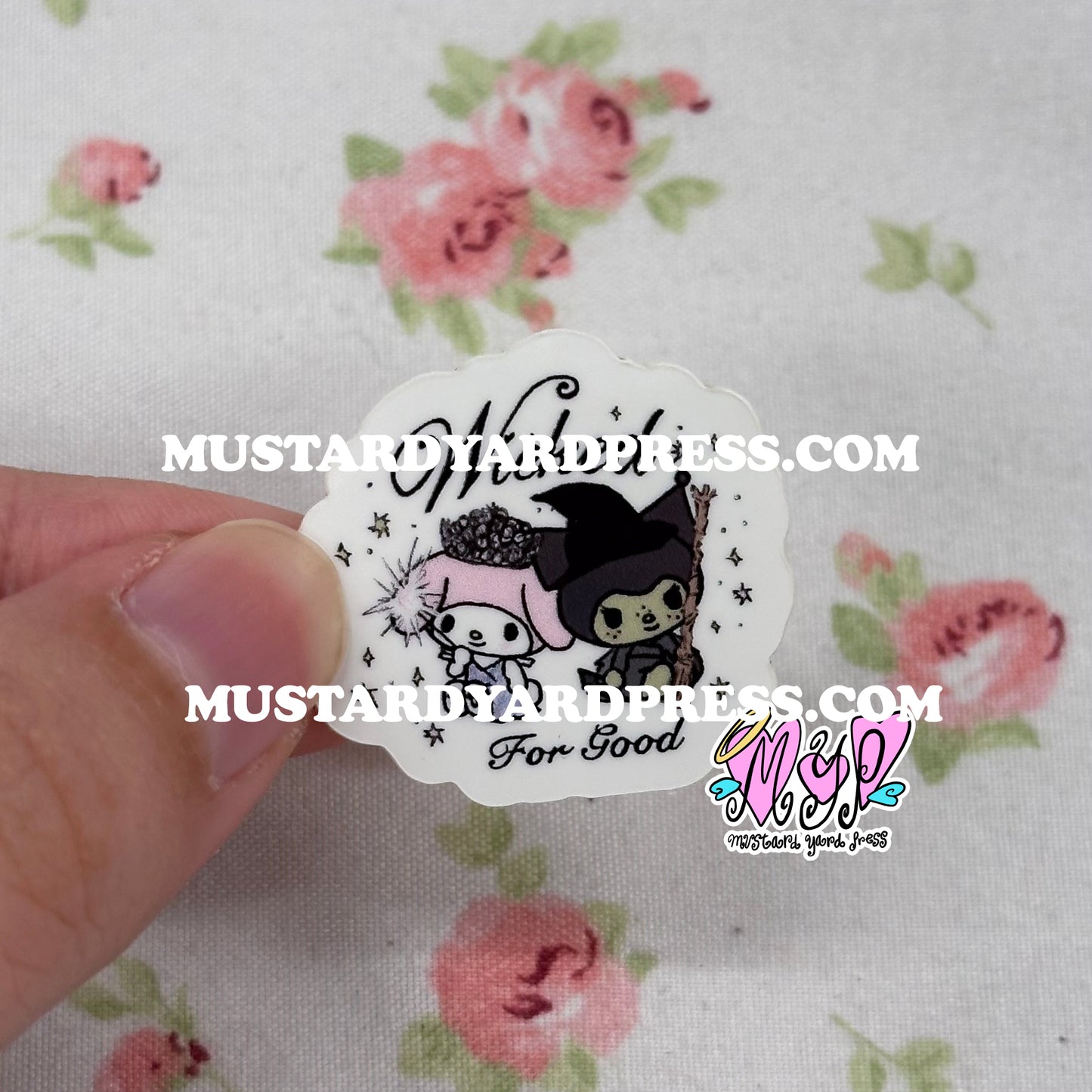 bunny good witches mini sticker