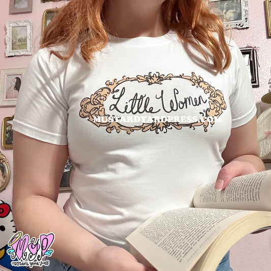 little women logo baby tee