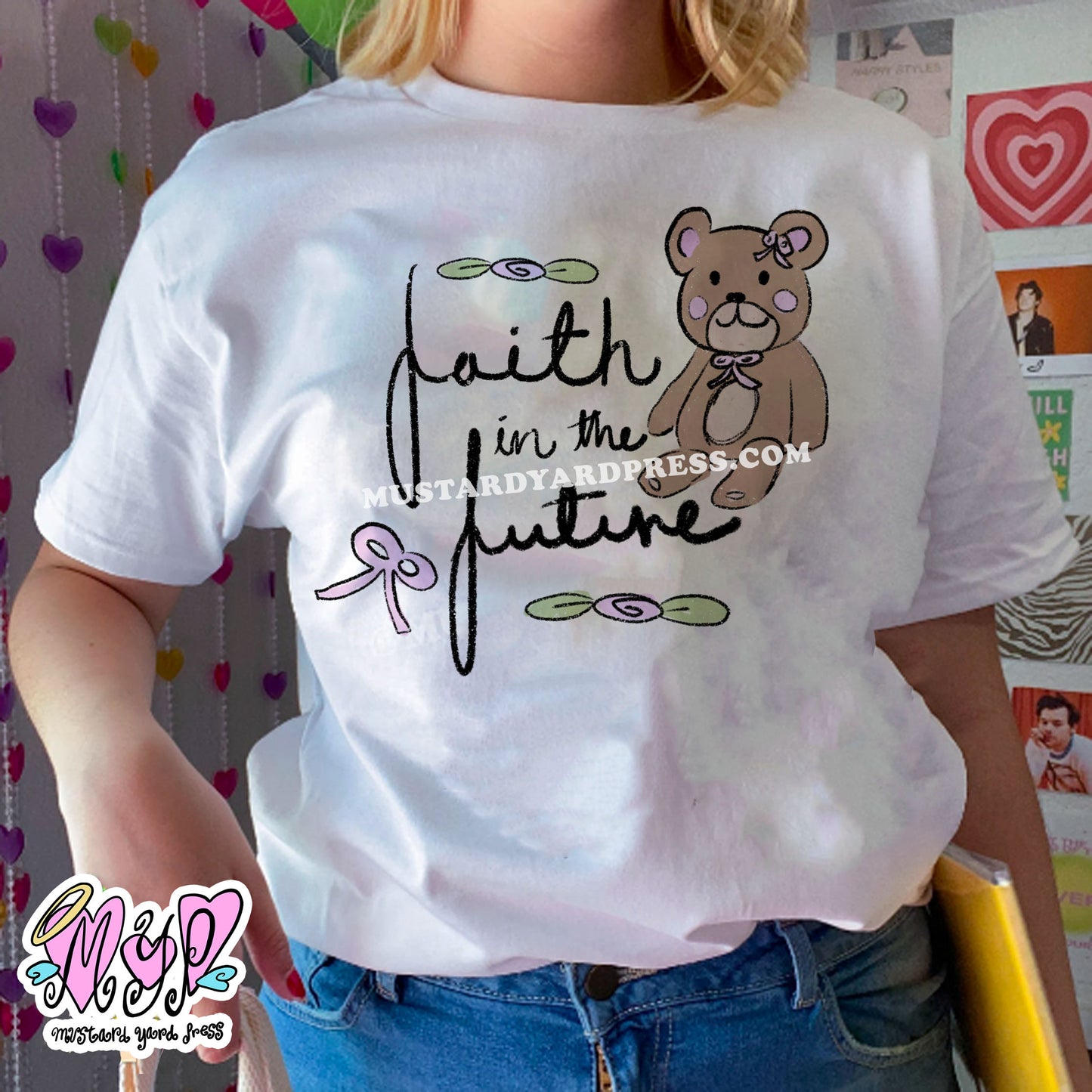 faith bear t-shirt
