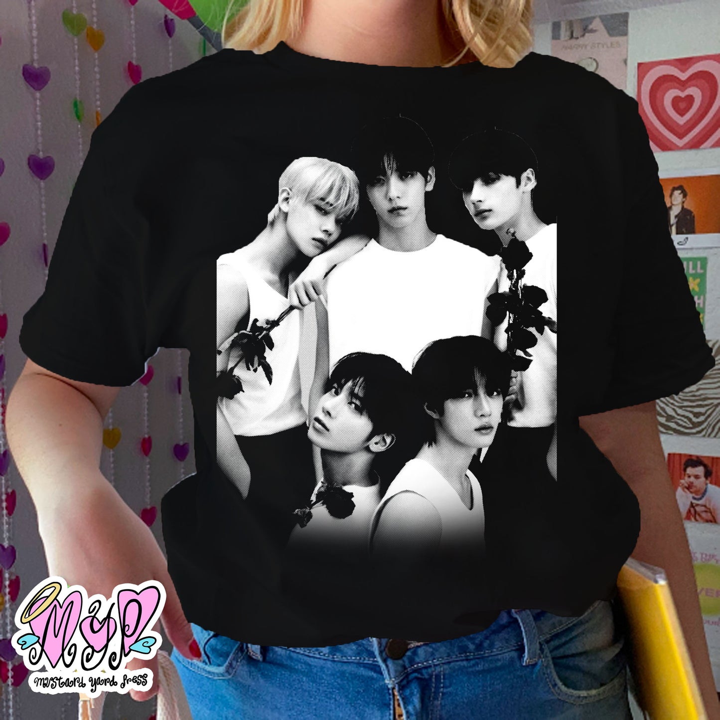 txt rose t-shirt