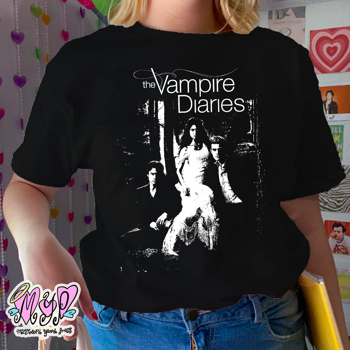 vampire diaries black t-shirt