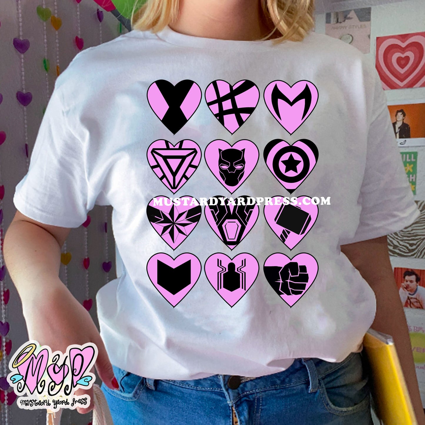 heart icons t-shirt