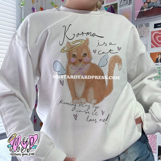 karma cat crewneck