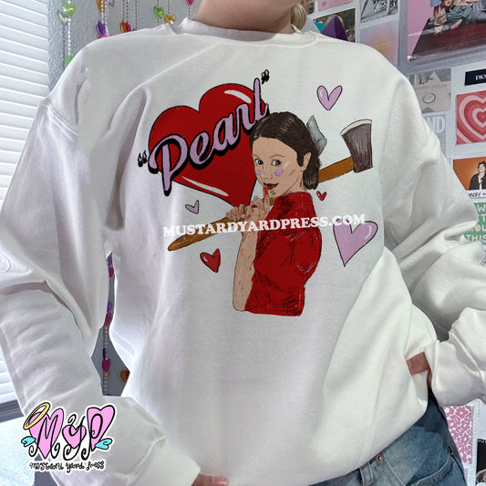 pearl heart crewneck