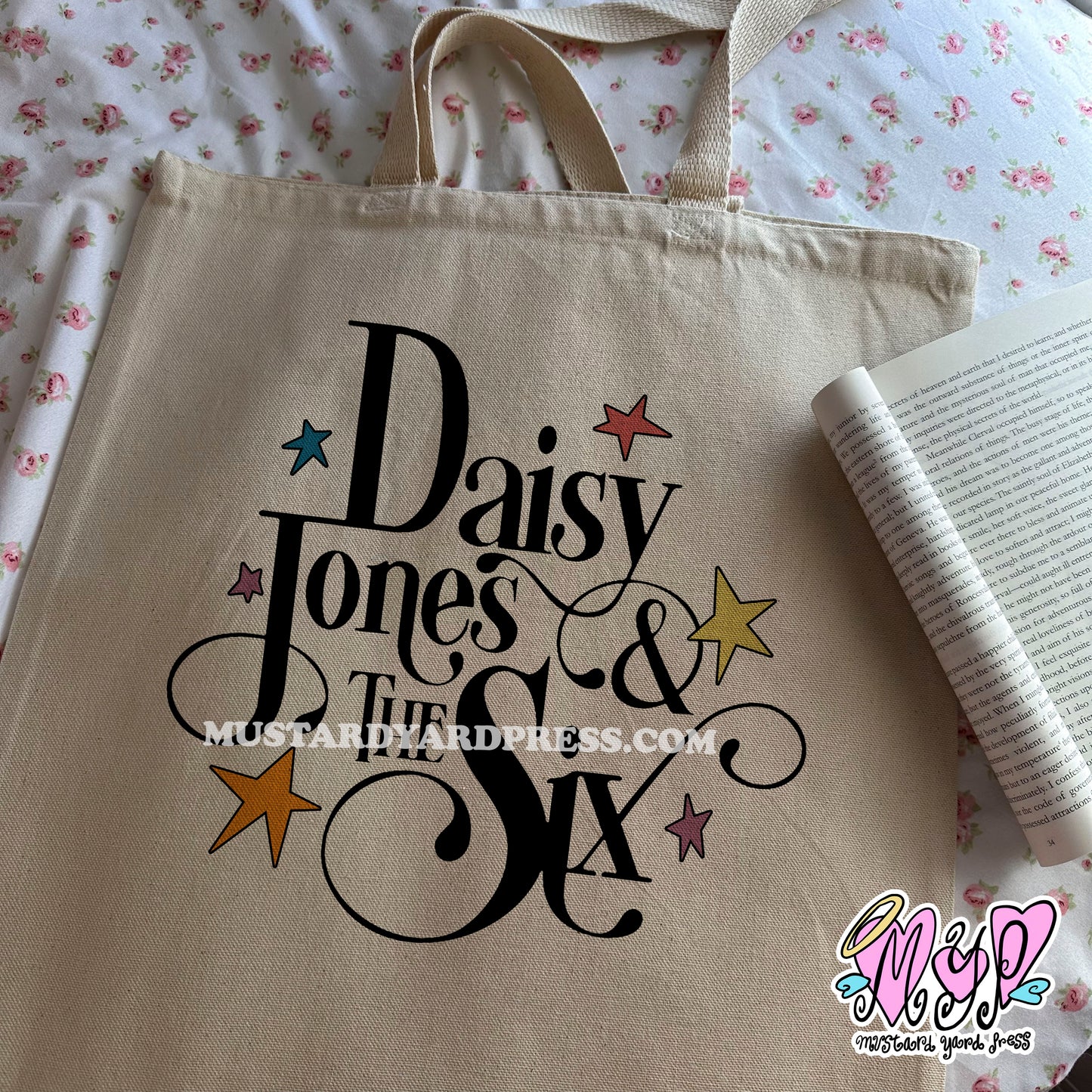 daisy stars tote bag