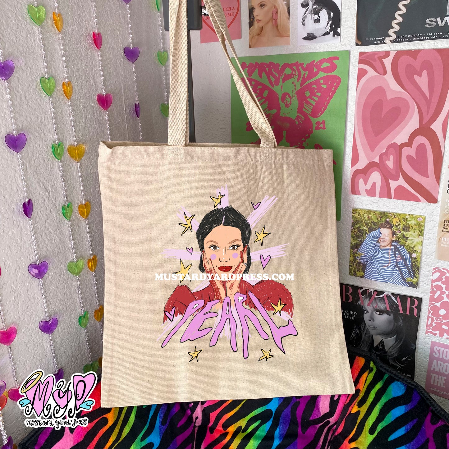 pearl tote bag