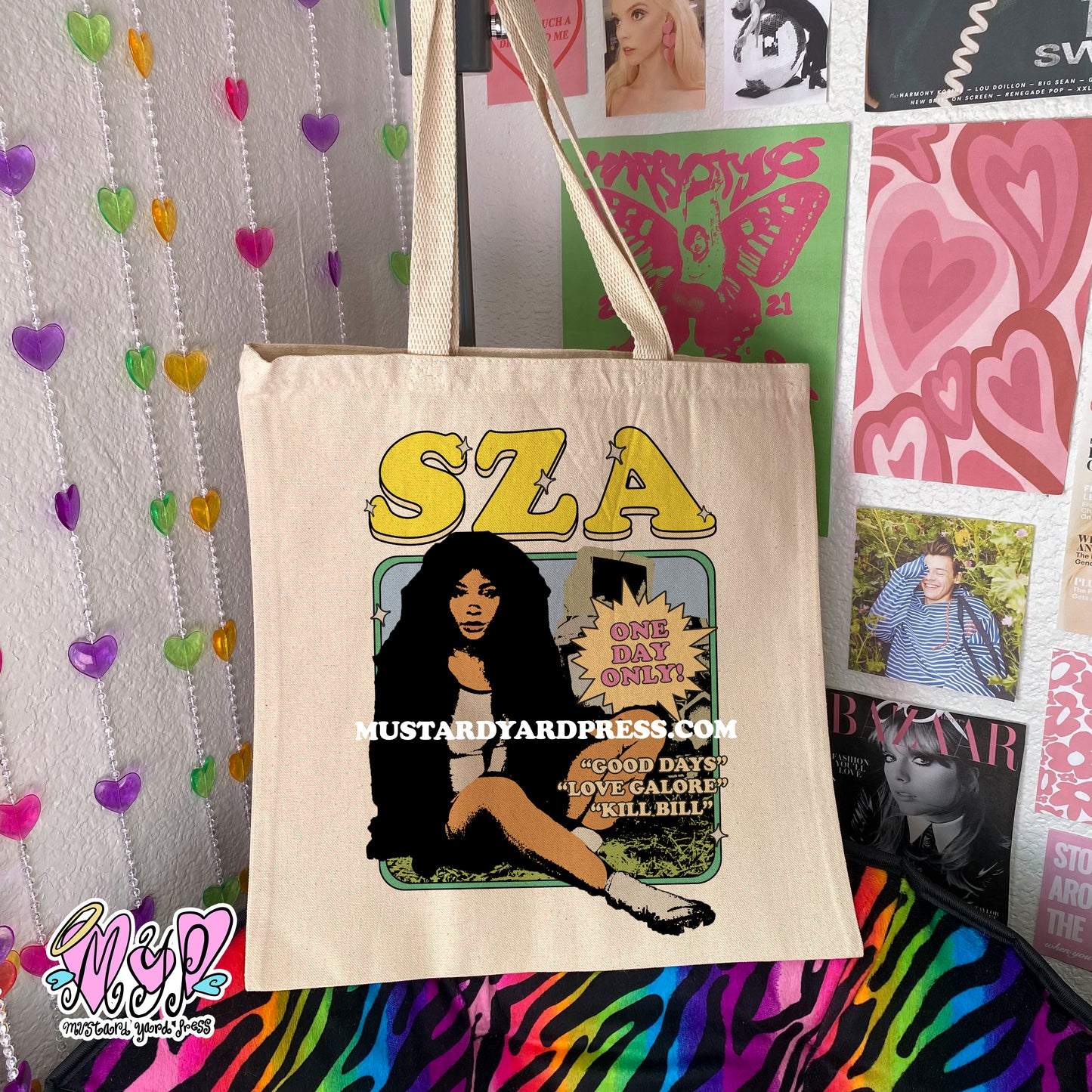 sza vintage tote bag