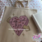 lana heart tote bag