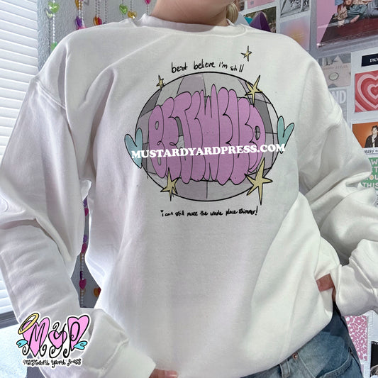 bejeweled mirrorball crewneck