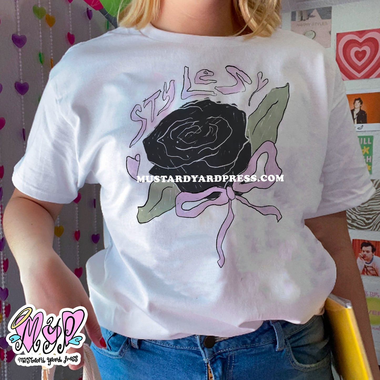 styles black rose t-shirt