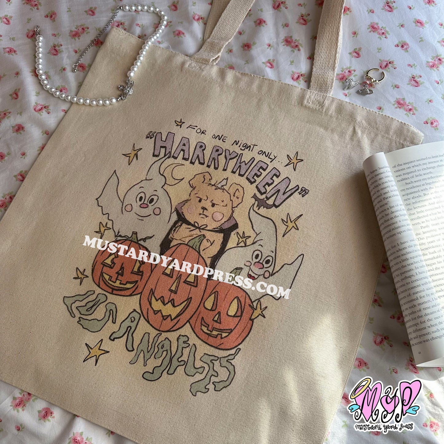 vintage harry halloween tote bag